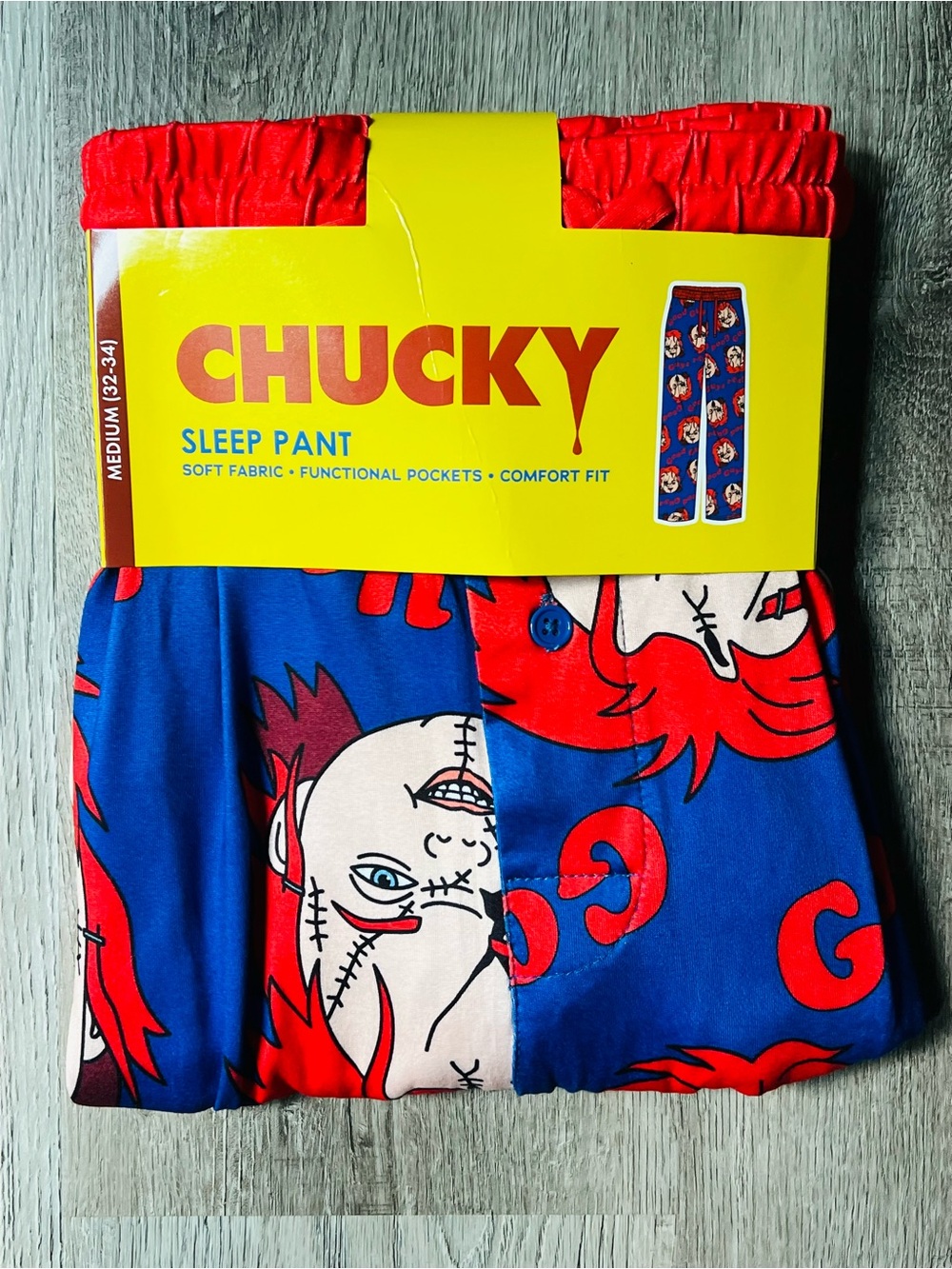 Chucky Mens Sleep Pants By Mad Engine; Size M - NWT!